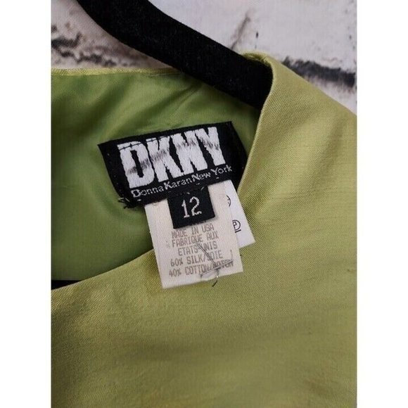 Vintage DKNY Womens Silk Blend Crop Top, Green, Size 12 - Picture 3 of 5